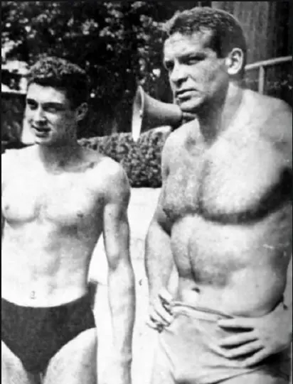 Perondini (a sinistra) con Bud Spencer
