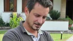 Davide Favrin il giovane imprenditore che la notte scorsa ha reagito affrontando i tre malviventi che erano entrati nella sua villa