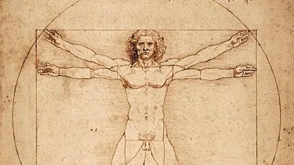 L'uomo vitruviano di Leonardo da Vinci in un'immagine tratta dal sito del Polo museale veneziano, 18 novembre 2014. ANSA/ INTERNET +++ NO SALES - EDITORIAL USE ONLY +++