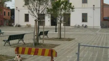 Il cantiere in Piazzale Zendrini