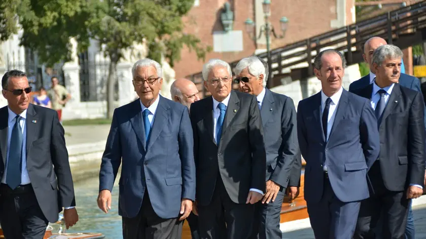 Il presidente Mattarella in visita alla Biennale d'Arte