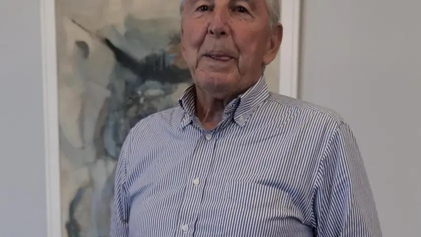 Dino D’Alessi nella sua casa di Favaro (Foto Pòrcile)