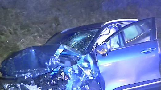 L'auto di Alice Santi dopo l'incidente