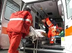 L'intervento di un'ambulanza