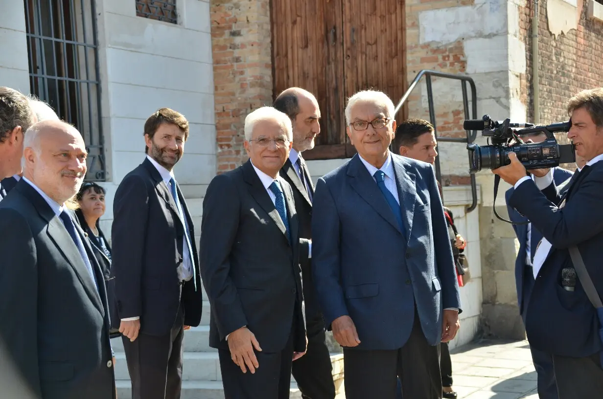 Il presidente Mattarella in visita alla Biennale d'Arte