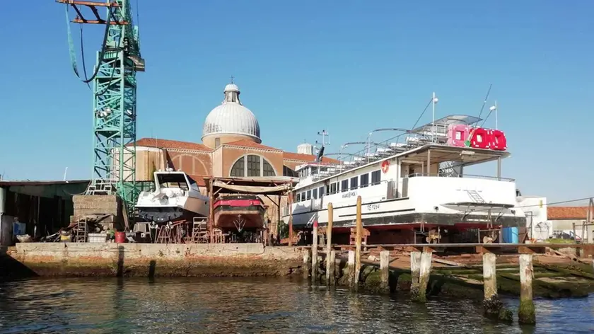 Il cantiere De Pellegrini, a Castello, attivo fin dagli anni ’60 nel cuore di Venezia