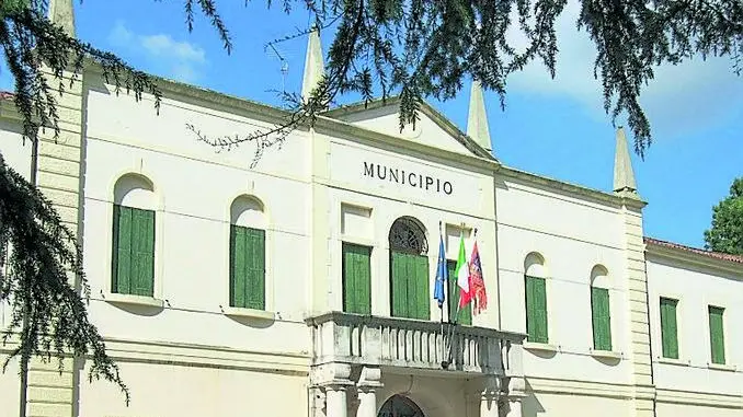 Porcile Lorenzo /Via Cavin di Sala, Santa Maria di Sala/ Vedute del centro e del municipio di Santa Maria di Sala