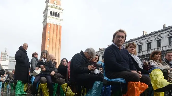 Interpress/M.Tagliapietra Venezia 08.11.2014.- Cerimonia di consegna Lauree in Piazza San Marco.