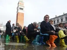 Interpress/M.Tagliapietra Venezia 08.11.2014.- Cerimonia di consegna Lauree in Piazza San Marco.