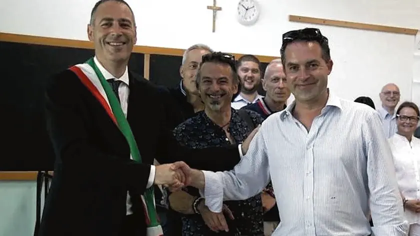 Il sindaco Federico Calzavara e l’ormai ex assessore Massimo Calzavara