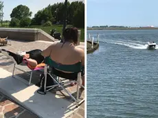 La bancina e il canale della "Spiaggetta dei poareti" (foto Lorenzo Pòrcile)