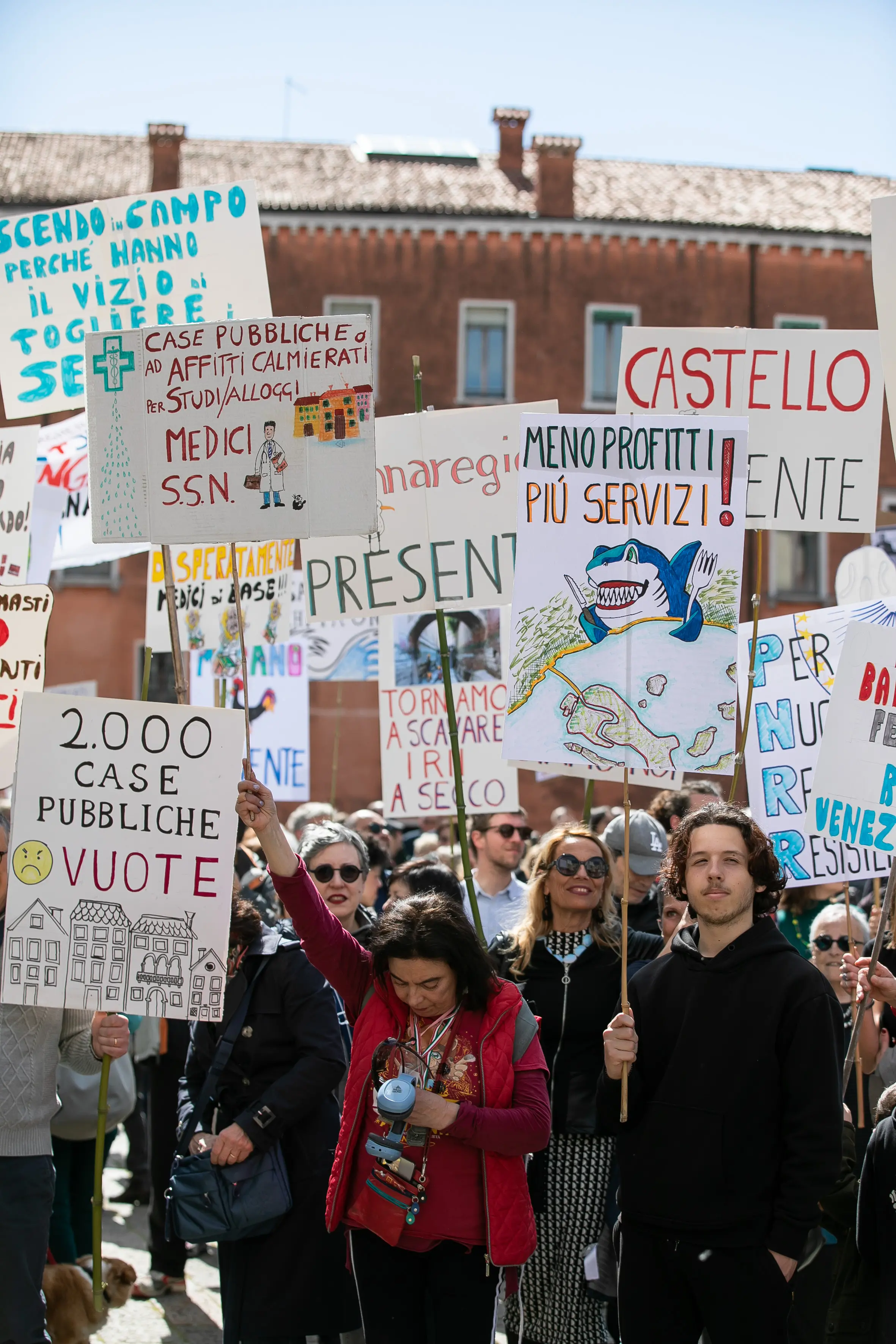 Venezia, sant angelo. 16.4.23 Manifestazione per la salvaguardia di Venezia