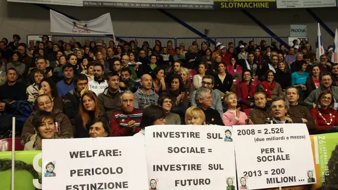 Manifestazione "Io amo il sociale" presso lo stadio Taliercio, Mestre