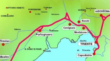 Uno dei tracciati «alti» della Tav Milano-Trieste
