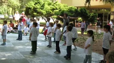 Bimbi della scuola elementare «Valeri» a Mogliano