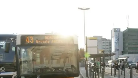 Un autobus della linea 43 alla stazione di Mestre