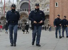 Interpress/M.Tagliapietra Venezia 10.02.2017.- Polizia in Piazza San Marco.