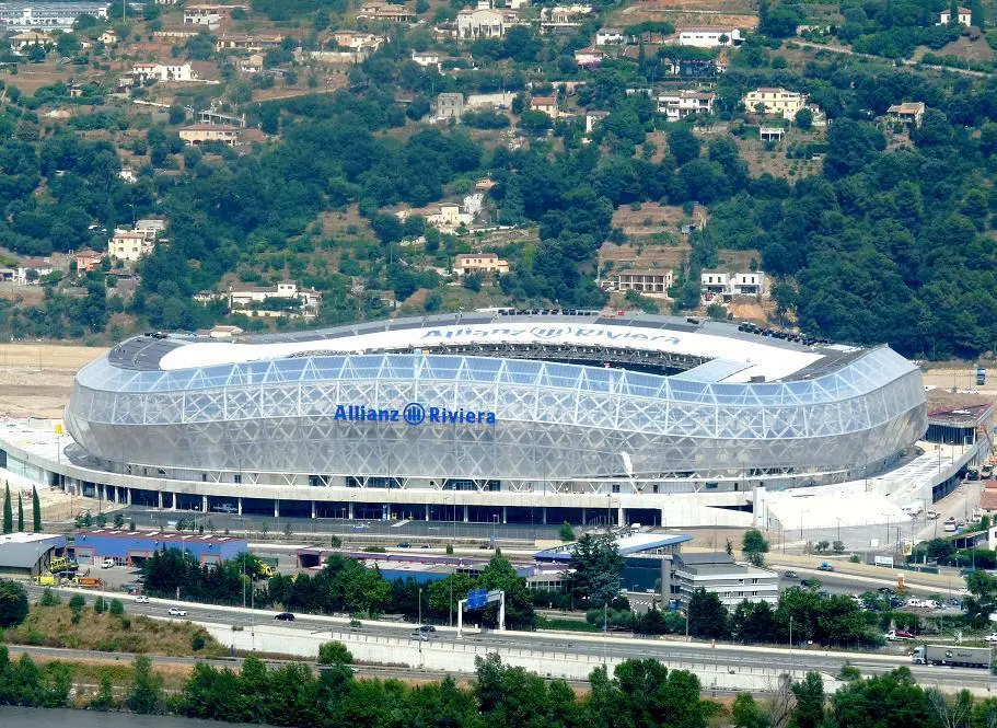 Lo stadio di Nicca, l'Allianz Riviera, che secondo Korablin sarebbe il modello di quello di Mestre