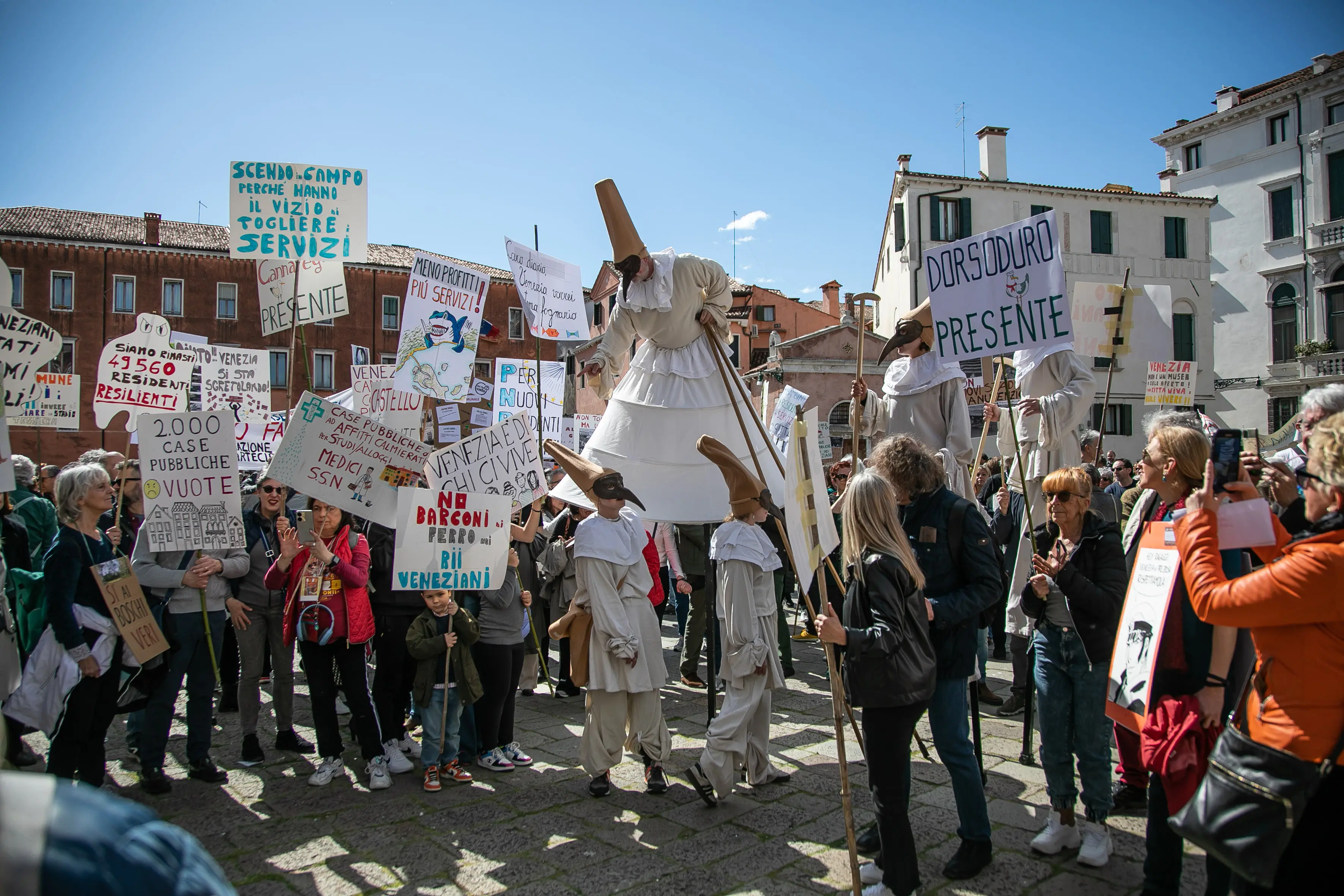 Venezia, sant angelo. 16.4.23 Manifestazione per la salvaguardia di Venezia