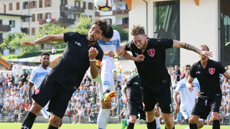 Alessandro Rossi vs Alessandro lambrughi e Roberto Codromaz - Amichevole Lazio vs Triestina - Auronzo di Cadore - Stadio Zandegiacomo - Stefano Da Rin Puppel - Perona
