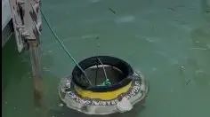Il cestino di mare galleggiante inaugurato a San Giorgio