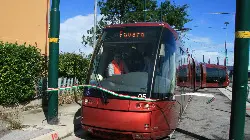 Il tram nel primo giorno di pre-esercizio