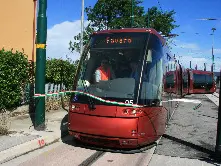 Il tram nel primo giorno di pre-esercizio