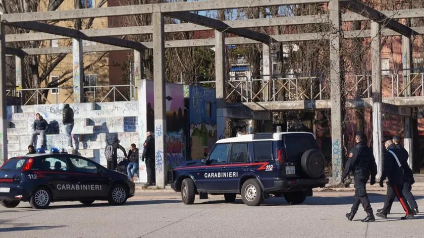 Controlli dei carabinieri al parco Bissuola