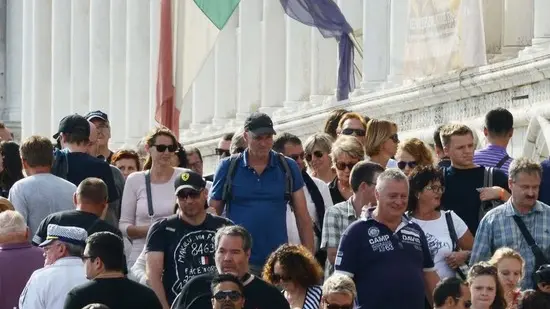Interpress/M.Tagliapietra Venezia 17.09.2016.- Turisti Ponte della Paglia