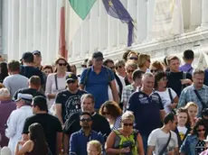 Interpress/M.Tagliapietra Venezia 17.09.2016.- Turisti Ponte della Paglia