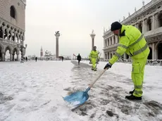 Interpress/M.Tagliapietra Venezia 28.02.2018.- Neve a Venezia.