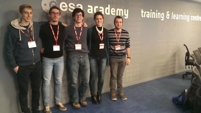 Il gruppo di universitari all'Esa, l'Agenzia spaziale europea