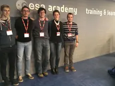 Il gruppo di universitari all'Esa, l'Agenzia spaziale europea