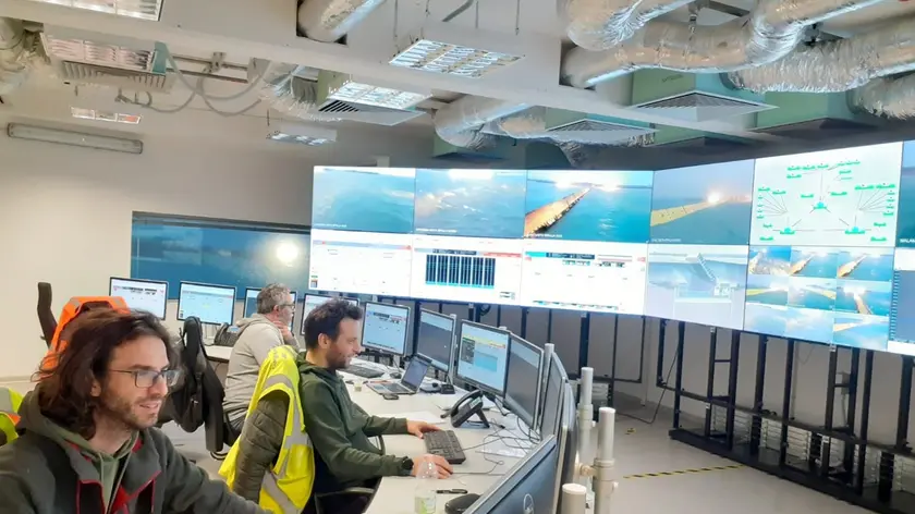 La control room da cui si manovrano le paratoie del Mose