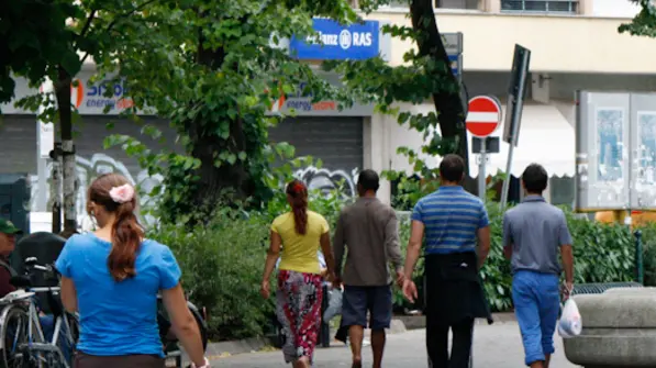 Mendicanti a Mestre.