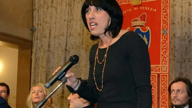 Interpress/M.Tagliapietra Venezia 29.12.2016.- Discorso di fine anna del Sindaco Luigi Brugnaro con la Giunta. Comune. Nuovo Assessore al commercio Francesca Da Villa.