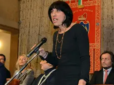 Interpress/M.Tagliapietra Venezia 29.12.2016.- Discorso di fine anna del Sindaco Luigi Brugnaro con la Giunta. Comune. Nuovo Assessore al commercio Francesca Da Villa.