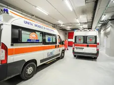 Schiavonia (PD), 17.11.2014 Trasferimento del pronto soccorso all'ospedale di Monselice a quello di Schiavonia, ph. Zangirolami. Nella foto: le autoambulanze di Monselice prendono posto nel nuovo Pronto Soccorso