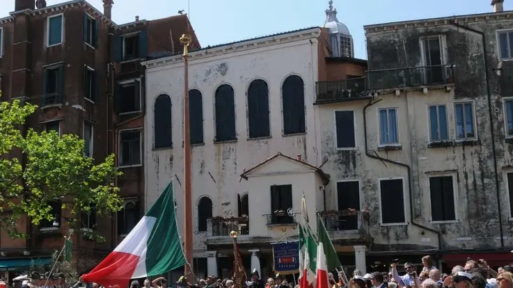 Interpress/Mazzega. 25.04.2014.- Venezia anniversario della liberazione San Marco Evangelista. Cerimonia in Ghetto alla presenza del Sindaco Orsoni