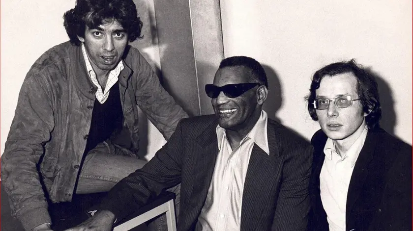 Francesco Sanavio (a sinistra) con Ray Charles e Tony Tasinato