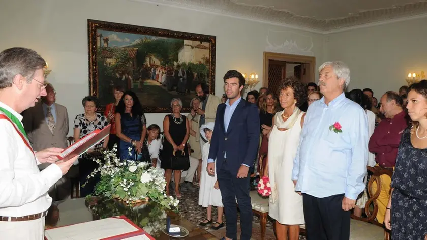 Interpress/Mazzega Venezia 12.07.2014.- Nozze Giorgio Cecchetti e Alessandra Sciavon. Comune di Venezia