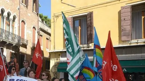 Interpress/M.Tagliapietra Venezia 16.05.2017.- Manifestazione Lavoratori Ospedale San Camillo. Regione Ferrofini.