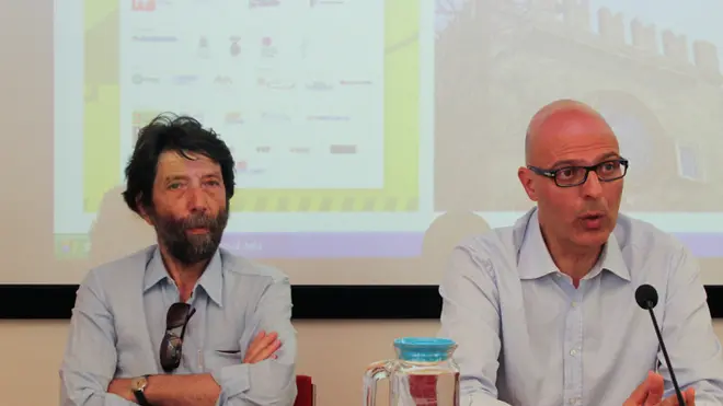 Conferenza stampa di presentazione del Festival della Politica che si terrà a Mestre a settembre - nella foto Pellicani e Cacciari