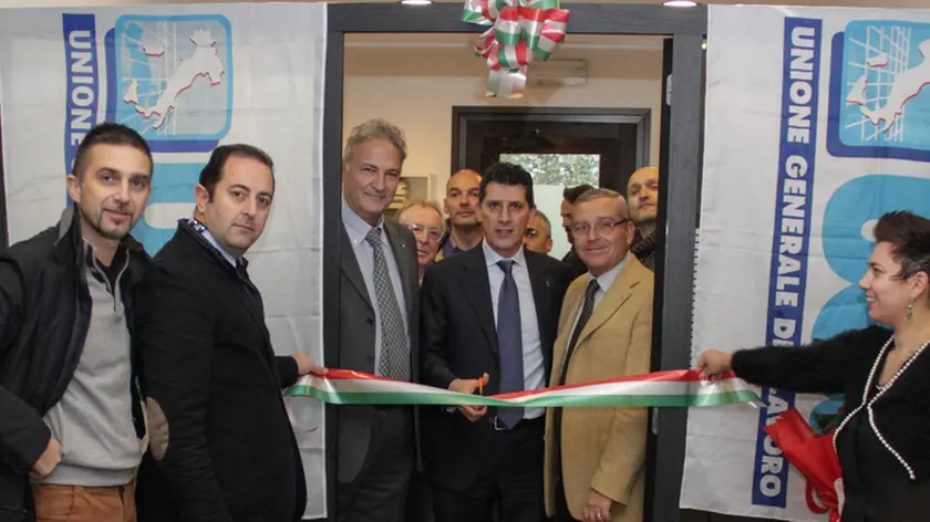Inaugurazione della nuova sede UGL di Mestre in via Torre Belfredo - nella foto Muscarella, Passino, Falco, Albanese, Pesce