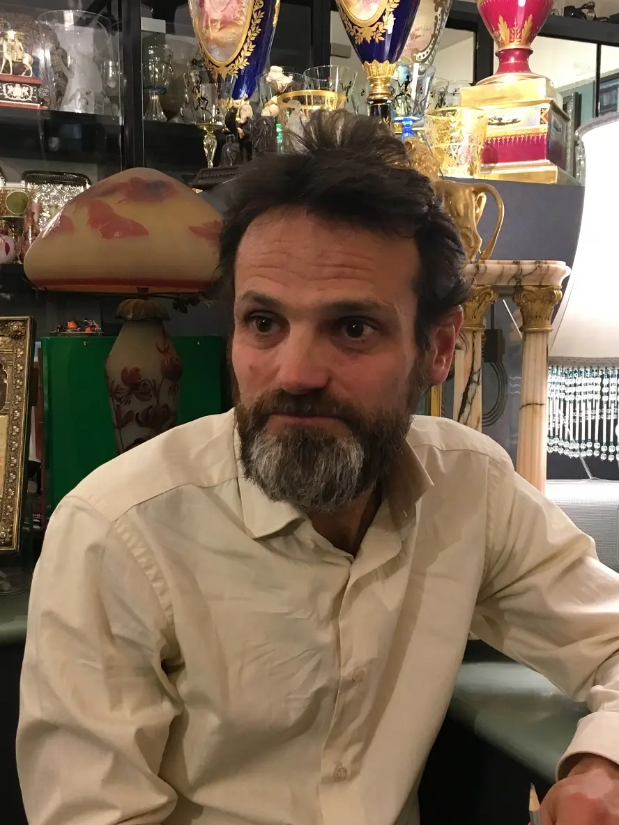 Gianluca Bastianello subito dopo la rapina