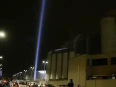 Foto Agenzia Candussi/Scattolin/ Marghera, Banchina Molini 30/ Luci e colori a Porto Marghera: accensione del Faro Ramses II