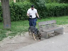 Foto Agenzia Candussi/ Chiarin/ Mestre, parco della Bissuola / Controlli della Polizia anti droga