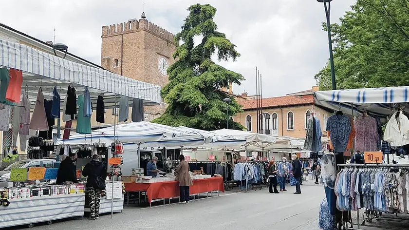 Il mercato di Mestre, dove presto potrebbero entrare in servizio come assistenti coloro che percepiscono il reddito di cittadinanza