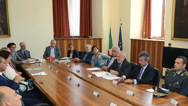Interpress/M.Tagliapietra Venezia 16.09.2014.- Firma accordo sicurezza. Prefettura.