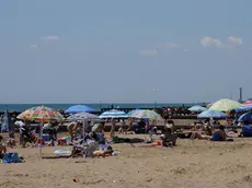 COLUCCI - DINO TOMMASELLA -JESOLO LIDO - spiaggia affollata e prime tintarelle con bagno